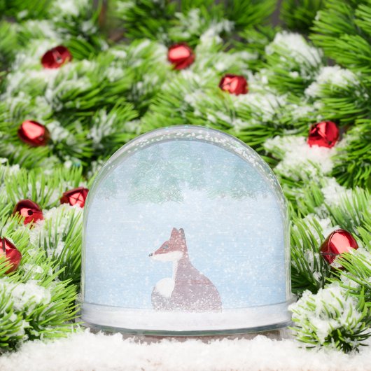 Snowy Fox Winter Wonderland Snow Globe (Noël)