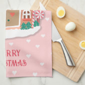 Snowy Gingerbrood House Theedoek (Quarter Fold)