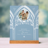 Snowy Gothic Winter Sprookjeskerstfoto Acryl Bord (Neutraal)