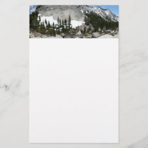 Snowy Granite Domes Panorama in Yosemite Briefpapier