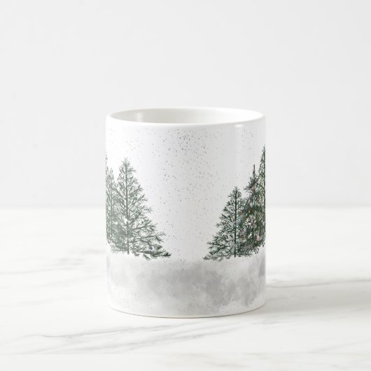 Snowy Grove Arbre de Noël mug (Centre)