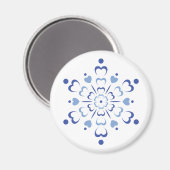 Snowy Heartburst Magneet (Voorkant / Achterkant)