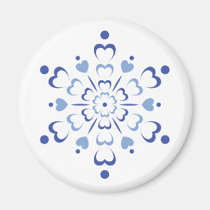 Snowy Heartburst Magneet