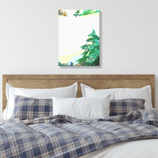Snowy Hill Canvas Afdruk (Insitu (Slaapkamer))