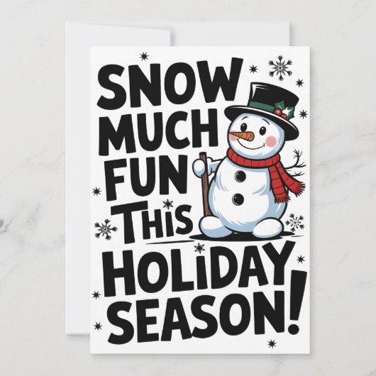 Snowy Holiday - Kerst Kaart (Voorkant)