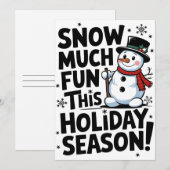 Snowy Holiday - Kerst Kaart (Voorkant / Achterkant)