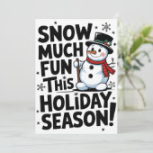 Snowy Holiday - Kerst Kaart (Staand voorkant)