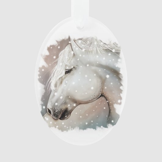 Snowy Horse Ornament (voorkant)