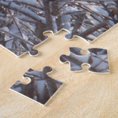 Snowy Ice Branches in Winter Legpuzzel (Zijkant)