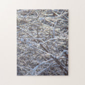 Snowy Ice Branches in Winter Legpuzzel (Verticaal)