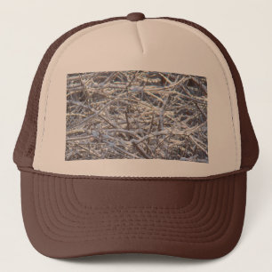 Snowy Ice Branches in Winter Trucker Pet
