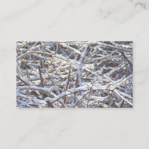 Snowy Ice Branches in Winter Visitekaartje