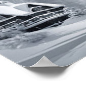 Snowy Kerstboom Digitale Kerstmis Wall Art Poster (Hoek)