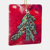 Snowy kerstboom keramisch ornament (Rechts)