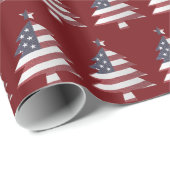 Snowy kerstboom met sterren en strips cadeaupapier (Rol Hoek)