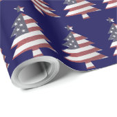 Snowy kerstboom met sterren en strips cadeaupapier (Rol Hoek)