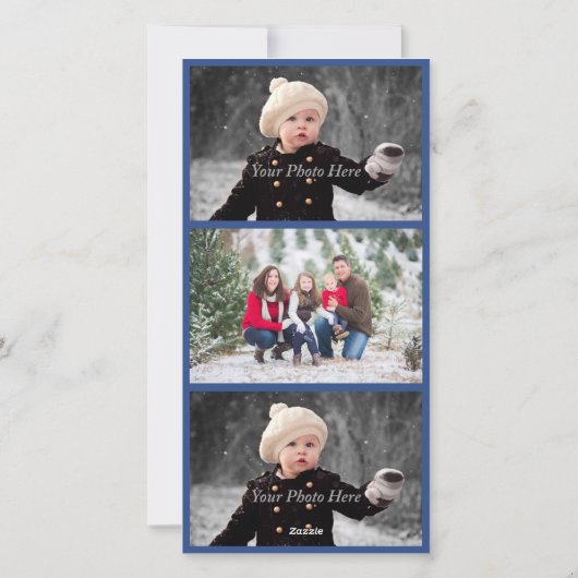 Snowy kerstkerkfotokaart feestdagenkaart (Achterkant)