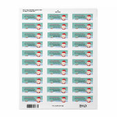 Snowy Kerstman Sinterklaas Retouradres Label (Full Sheet)