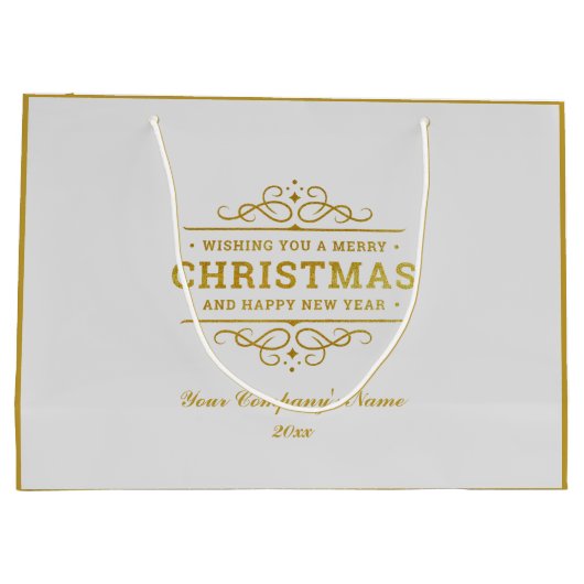 Snowy Kerstmis Gnome en Santa's slee geschenken Groot Cadeauzakje (Achterkant)