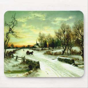 Snowy Kerstochtend Muismat