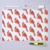 Snowy Kerstroodkardinaal vogel Tissuepapier (Craft)