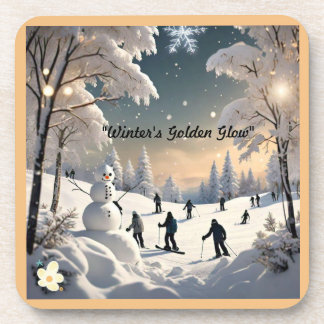 "Snowy Landscape Beauty" Bier Onderzetter