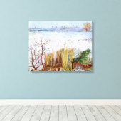Snowy Landscape, beroemd schilderij van Van Gogh Canvas Afdruk (Insitu (Houten vloer))