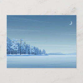 Snowy Landscape Illustration Briefkaart