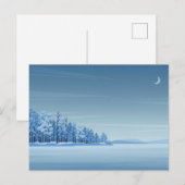 Snowy Landscape Illustration Briefkaart (Voorkant / Achterkant)