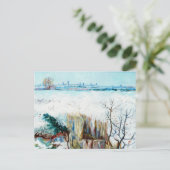 Snowy Landscape met Arles door Vincent van Gogh Briefkaart (Staand voorkant)
