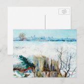 Snowy Landscape met Arles door Vincent van Gogh Briefkaart (Voorkant / Achterkant)