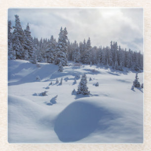 Snowy Landschap Glazen Onderzetter