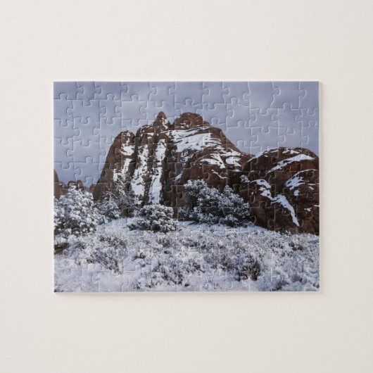 Snowy landschap in Arches National Park, Utah Legpuzzel (Horizontaal)