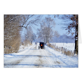Snowy Lane in Amish Country
