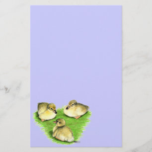 Snowy Mallard Ducklings Briefpapier