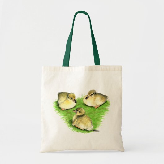 Snowy Mallard Ducklings Tote Bag (Voorkant)