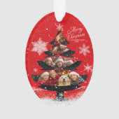 Snowy Merry Christmas Family Photo Tree (dos)