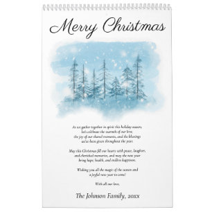 Snowy Merry Kerstfotokalender Kalender