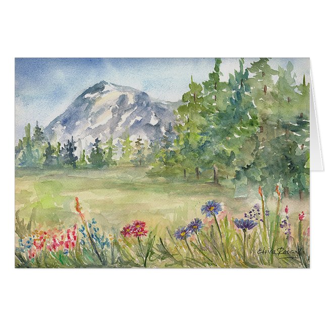 Snowy Monuntain Blank-kaart (Voorkant Horizontaal)