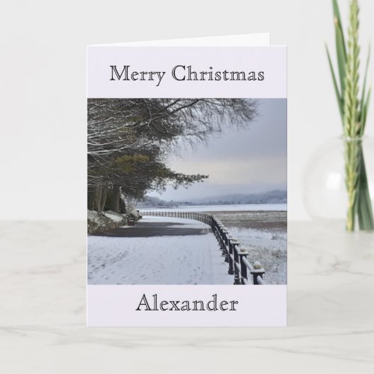 Snowy Morning Kerstmis Kaart (Voorkant)