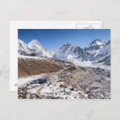 Snowy Mount Everest & Tea House, Himalayan Mountai Briefkaart (Voorkant / Achterkant)
