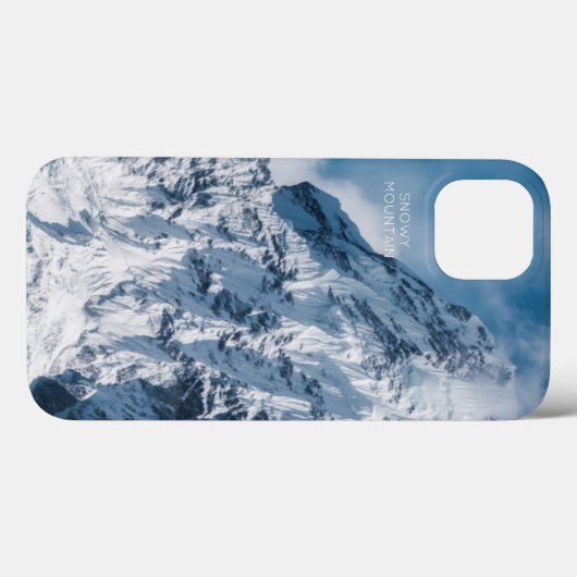 Snowy Mountain-Afbeelding met moderne tekst Case-Mate iPhone Case (Achterkant (horizontaal))