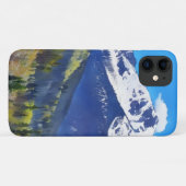 Snowy Mountain and Trees Waterverf Style Art Case-Mate iPhone Case (Achterkant (horizontaal))
