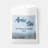 Snowy Mountain Forest Apres Ski Wedding Event Bedankzakje (Voorkant)