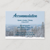 Snowy Mountain Forest Wedding Accommodatie Informatiekaartje (Voorkant)