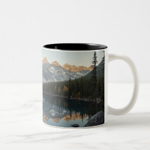 Snowy Mountain Lake Schilderachtig Tweekleurige Koffiemok