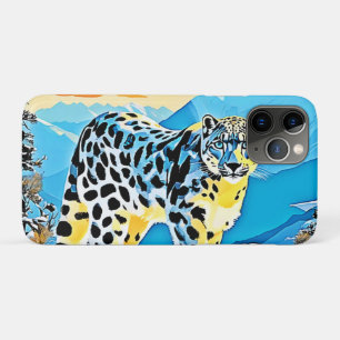 Snowy Mountain Leopard Stance Design iPhone 11 Pro Hoesje