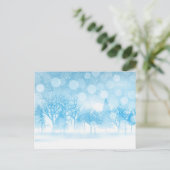 Snowy Mountain Light Blue Winter Landscape Briefkaart (Staand voorkant)