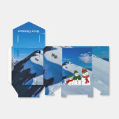 Snowy Mountain met Snowmen voor pleisterbox Bedankdoosjes (Uitgevouwen)