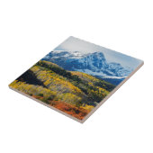 Snowy Mountain & Trees Tegeltje (Zijkant)